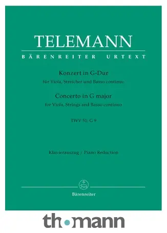Ověřený Bärenreiter Telemann Violakonzert TWV 51