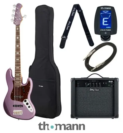 Harley Benton MV-5JB Burgundy Mist Set Akce
