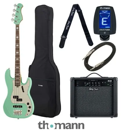 Harley Benton MV-4PJ Seafoam Green Set Ihned K Objednání