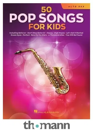 Hal Leonard 50 Popsongs for Kids Alto Sax Odeslání Ihned
