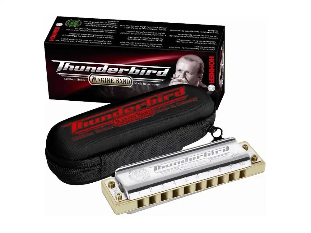 Značkový Foukací harmonika Hohner Marine Band Thunderbird F dur low low