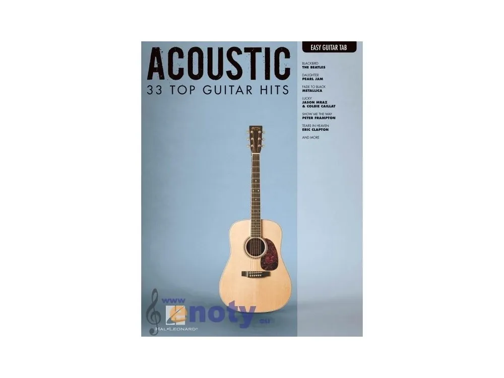 Noty na kytaru ACOUSTIC - 33 TOP GUITAR HITS Levný