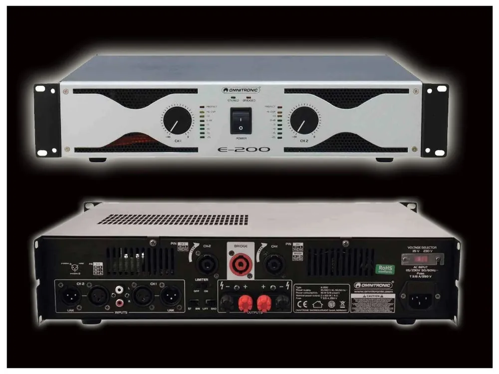 Dvoukanálový zesilovač Omnitronic E-200 Koupit Online