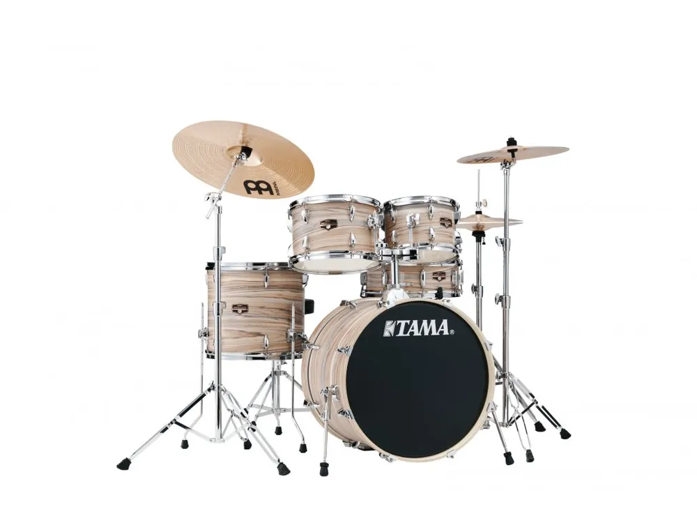 TAMA - DRUM SET 5-PCS. IMPERIALSTAR, NATURAL ZEBRAWOOD ,+HCSB TAMA, 2016,1413,1007,1208,1405,C-HW IE50H6W-NZW Sezónní Sleva