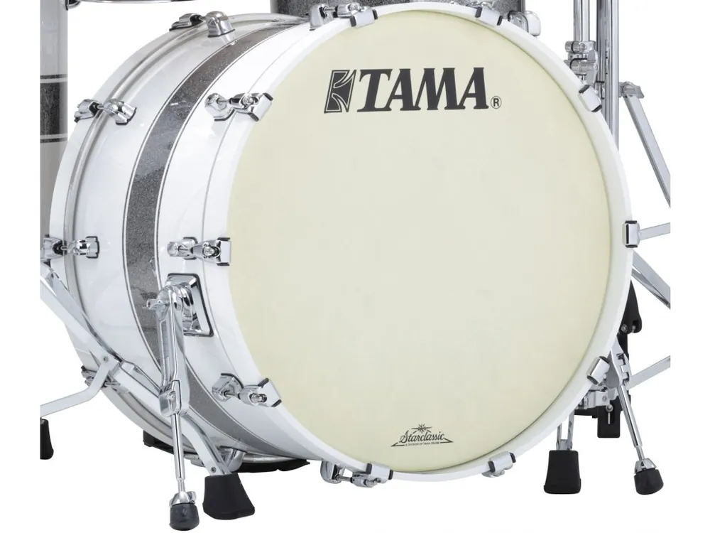 Bezpečná Platba TAMA - BASSDRUM 18"x14" STARCL. MAPLE, SILVER SNOW RACING STRIPE TAMA, C-HW, WITH MOUNT MAB1814M-SSR