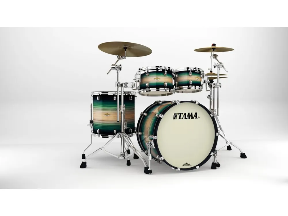 Must-Have TAMA - TAMA Starclassic Maple, Shell Kit 4.Pcs., C-HW, Emerald Pacific Walnut Burst ME42TZS-LEWB