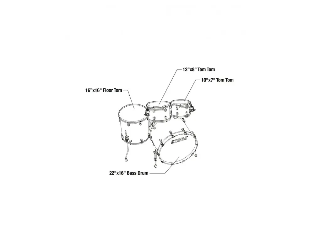 Sezónní Sleva TAMA - SHELL KIT 4-PCS. SC MAP.EXOTIC, NATURAL PACIFIC WALNUT BURST, 2216, 1007, 1208, 1616, SB-HW ME42TZUS-LNWB