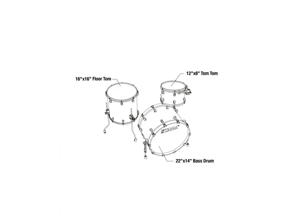 Levný TAMA - SHELL KIT 3-PCS. SC MAPLE TAMA, JADE SILK, 2214, 1208, 1616, CH-HW MR32CZS-JDL