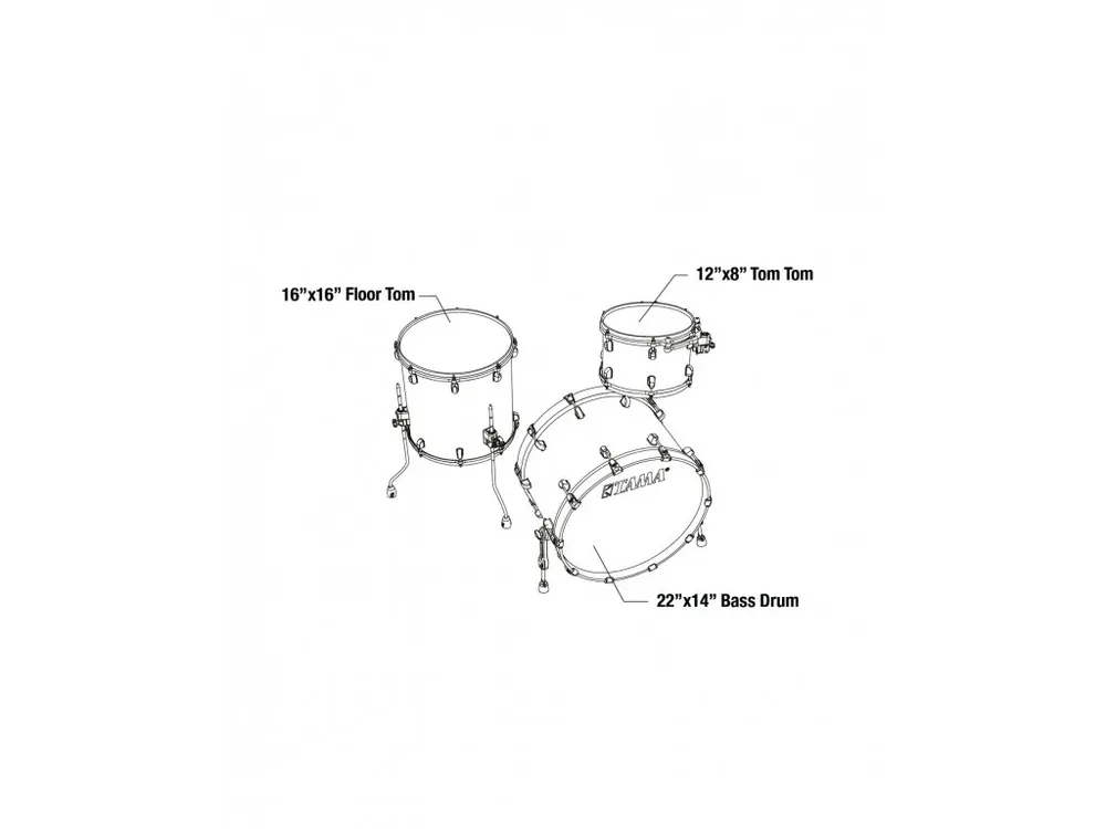 TAMA - SHELL KIT 3-PCS. SC MAPLE TAMA, SNOW WHITE PEARL, 2214, 1208, 1616, U-HW MR32CZUS-SWP Nízká Cena