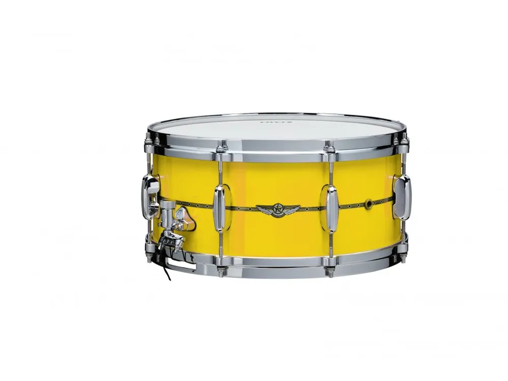 Sleva TAMA - SNAREDRUM 14"x6,5"STAR BUBINGA, SUNNY YELLOW LAQUER TBS1465S-SYL