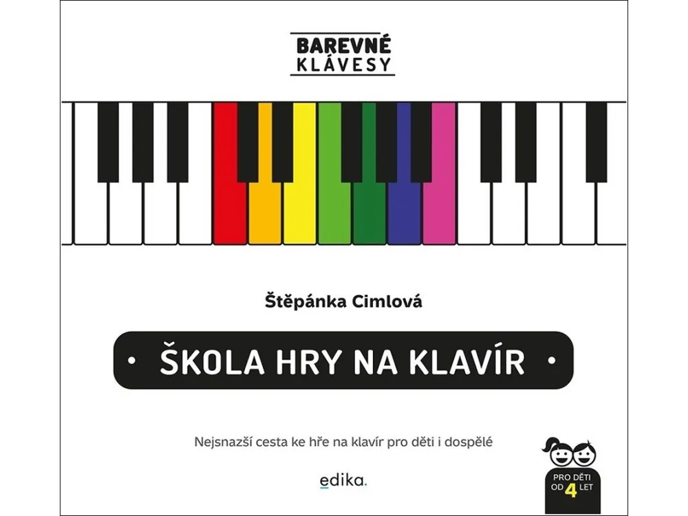 Škola hry na klávesy - Barevné klávesy Expresní Doručení