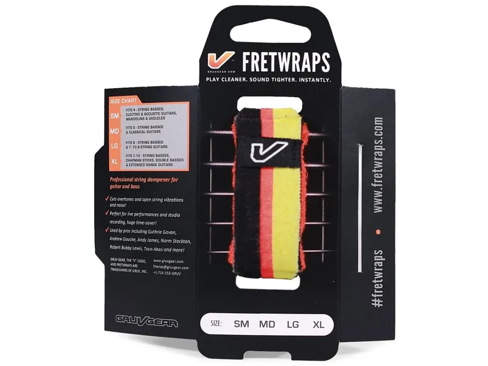 Tlumítko strun GRUVGEAR FretWraps World Flags Small Black/Red/Yellow Časově Omezené