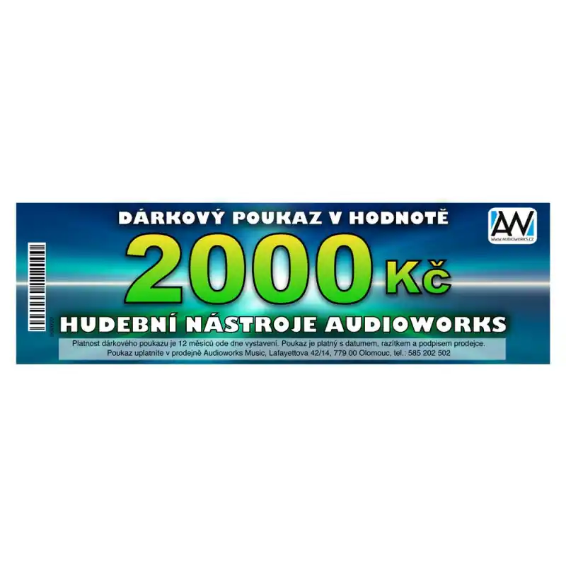 Víkendová Akce Dárkový poukaz Audioworks v hodnotě 2000 Kč