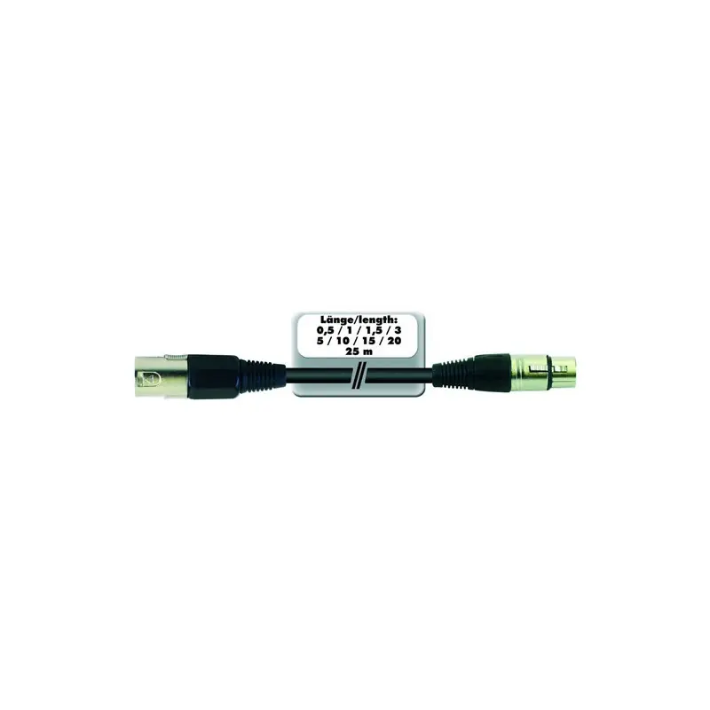 Novinka Kabel MC-05 XLR samec - XLR samice, 0.5m, černý