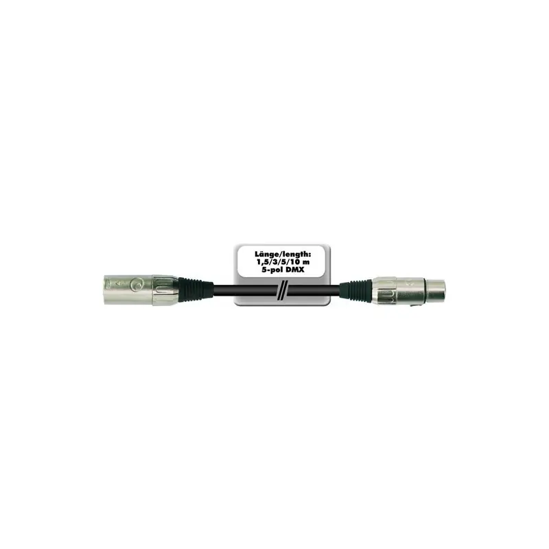 Kabel FP-15 5-pólový XLR samec - XLS samice, 1,5 m Levný