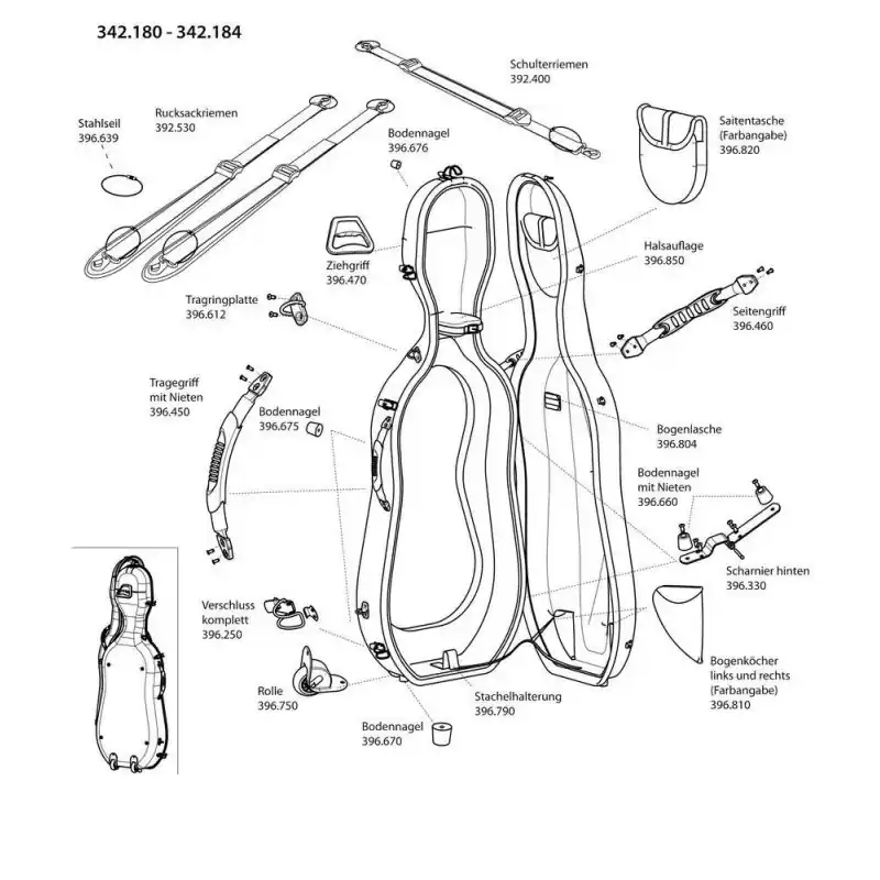 Gewa Pouzdro pro čelo Idea Futura Rolly Vytahovací držadlo Víkendová Akce