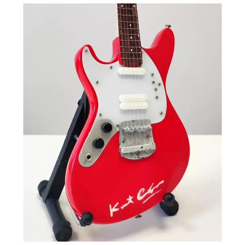 PPT-MK166 Kurt Cobain Nirvana Jaguar Red Signed Zlevněný