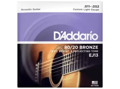 Kup Teď Struny kovové pro akustickou kytaru D‘Addario EJ13 80/20 Bronze Custom Light .011 - .052