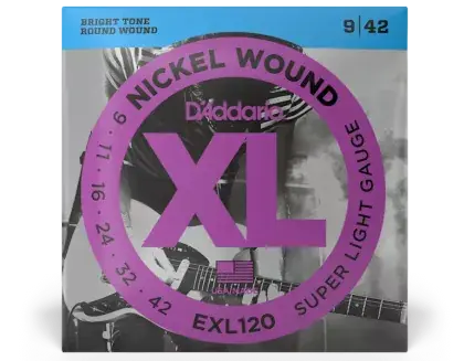 Struny pro elektrickou kytaru D‘Addario EXL120 - 09/42 Koupit Online