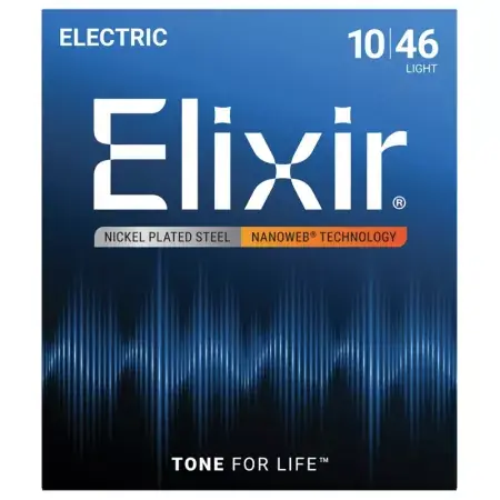 Struny pro elektrickou kytaru Elixir 12052 Regular Light 10/46 Originální