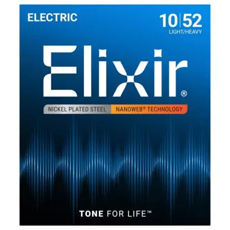 Struny pro elektrickou kytaru Elixir 12077 Light-Heavy 10/52 Rychlé Dodání