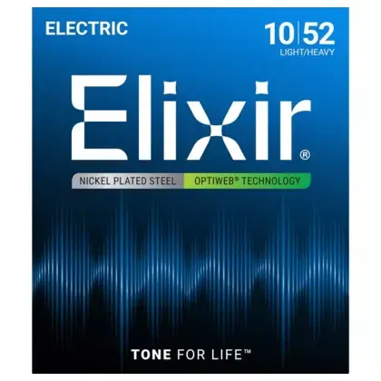 Aktuální Struny pro elektrickou kytaru Elixir 19077 Light-Heavy Strings 10/52