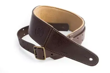Levný Řemen kytarový Yamaha RightOn! Backbeat Leather Brown Yamaha