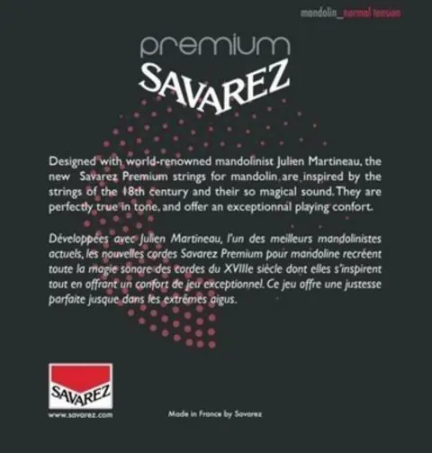 Struny pro Mandolínu SAVAREZ Mandoline Premium 110R Nejlepší Cena