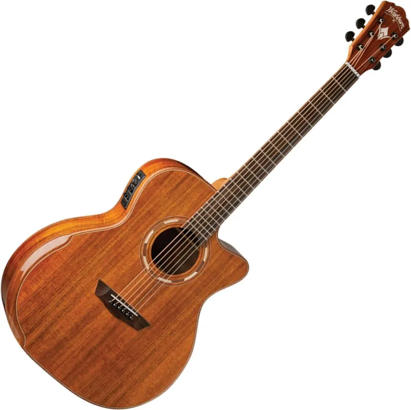 Washburn Comfort G55CE Koa Natural Elektroakustická kytara Jumbo Oblíbený