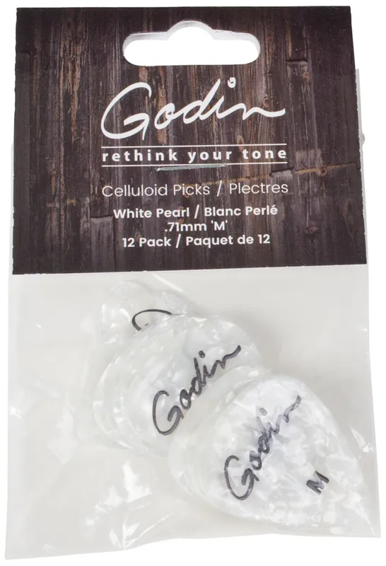 GODIN Guitar Picks Medium .71 mm White Pearl Nejlepší Cena
