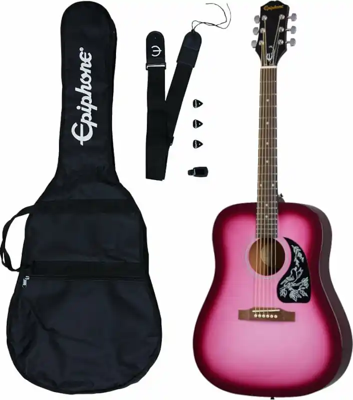 Epiphone Starling Acoustic Guitar Player Pack Hot Pink Pearl Kup Teď