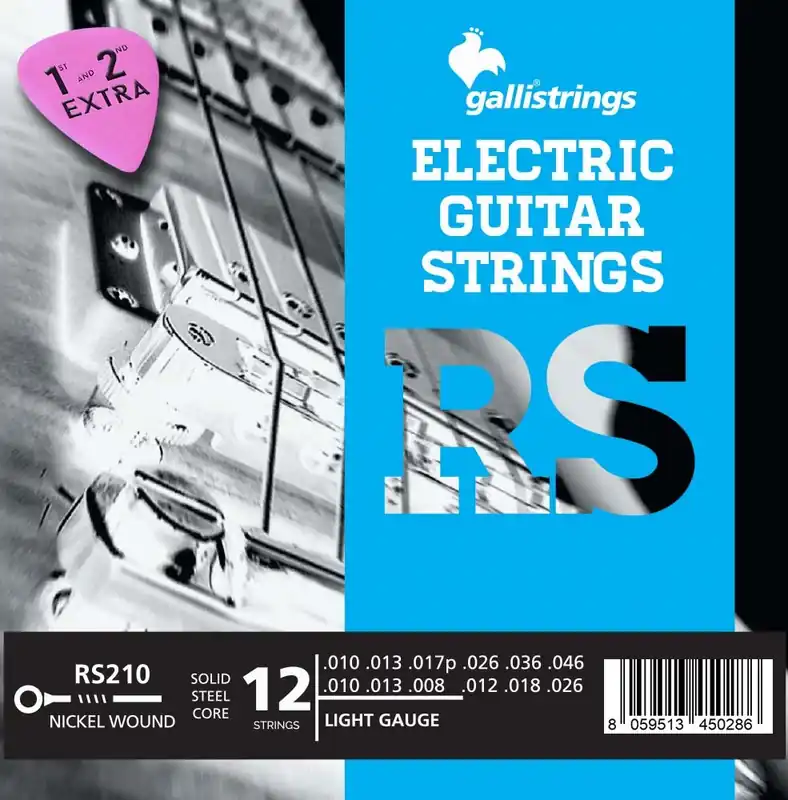 Nová Kolekce GALLI RS210 Nickel 12-String Light-Struny pro dvanáctistrunnou kytaru