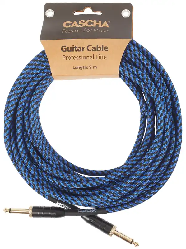 Akční Nabídka CASCHA Professional Line Guitar Cable, Straight, Tweed Blue, 9 m