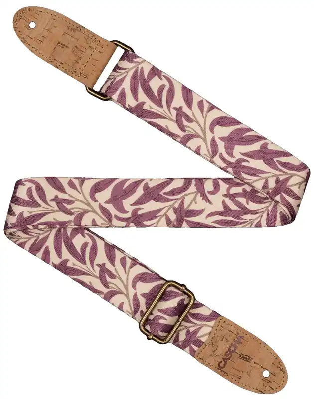 Bezpečná Platba CASCHA CUS-VC4 Ukulele Strap Vegan Cork Mauve Leaves