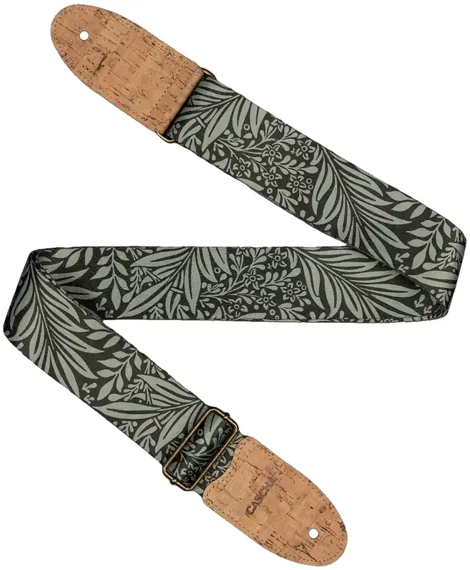CASCHA CGS-VC8 Guitar Strap Vegan Cork Olive Jungle Ověřený