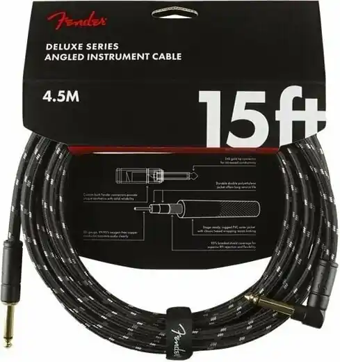 Fender DELUXE 15 Tweed Black 4,5m Straight/Angle Aktuální