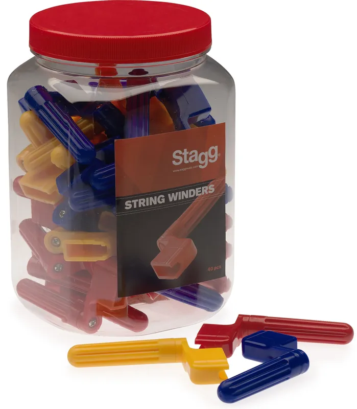Bezpečná Platba Stagg GSW-40, barevné kličky k navíjení strun (40ks)