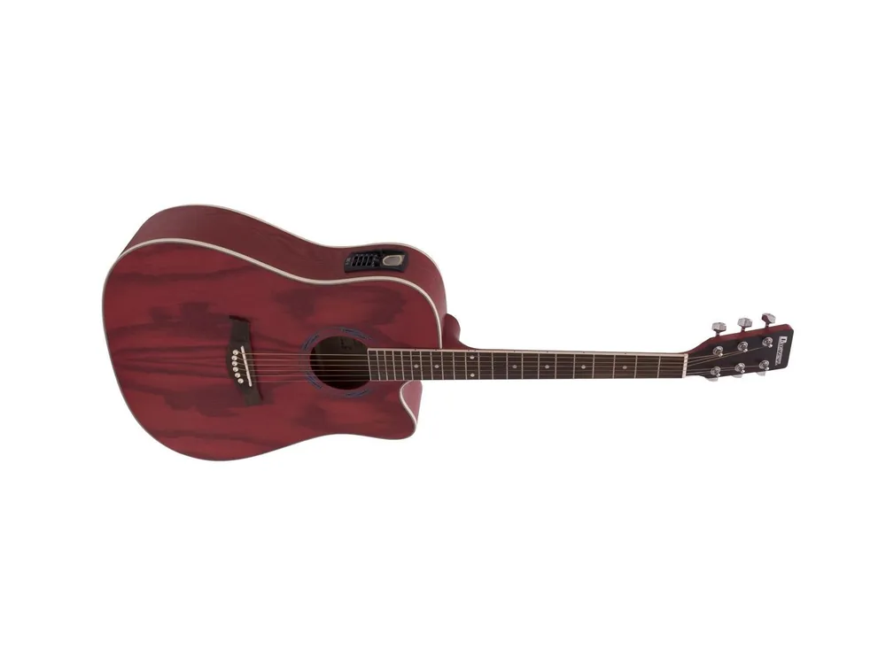Přímo Od Výrobce Dimavery JK-510, elektroakustická kytara typu Dreadnought, červená