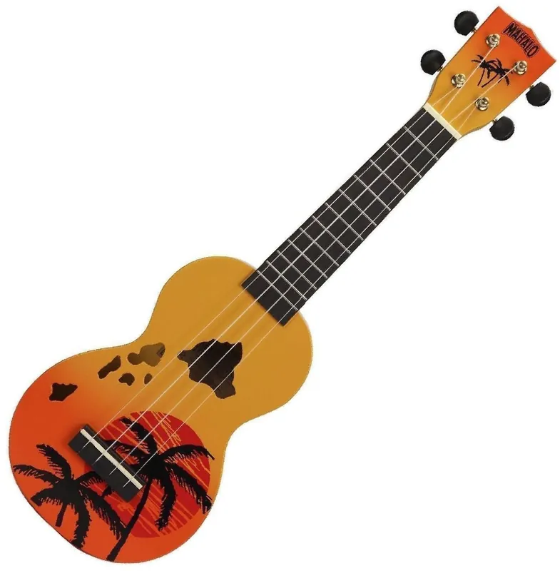 Mahalo Hawaii Hawaii Orange Burst Sopránové ukulele Dokud Zásoby Vydrží
