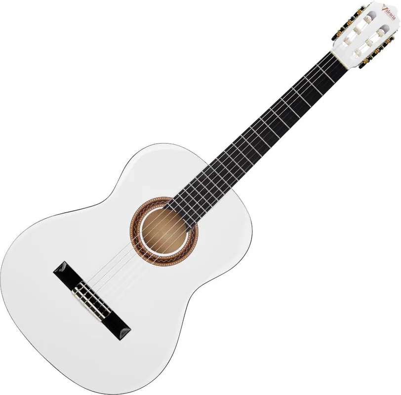 Omezená Nabídka Valencia VC104 4/4 White Klasická kytara
