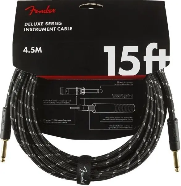 Fender DELUXE 15 Tweed Black 4,5m Straight/Straight Oblíbený