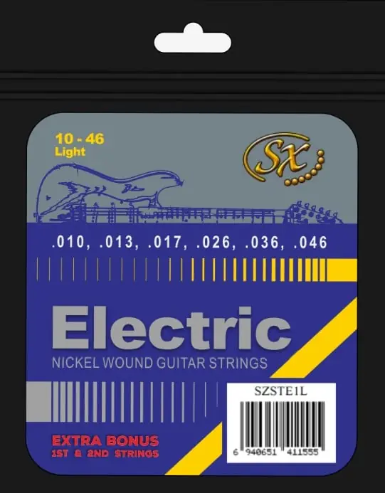 SX SZSTE1L Light Struny pro elektrickou kytaru Originální