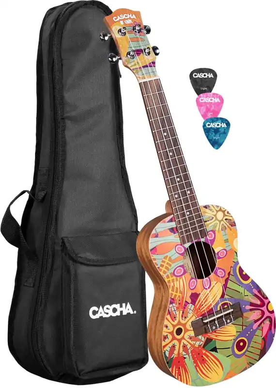 Cascha HH 2607 Art Series Koncertní ukulele Květiny Jen Po Omezenou Doba