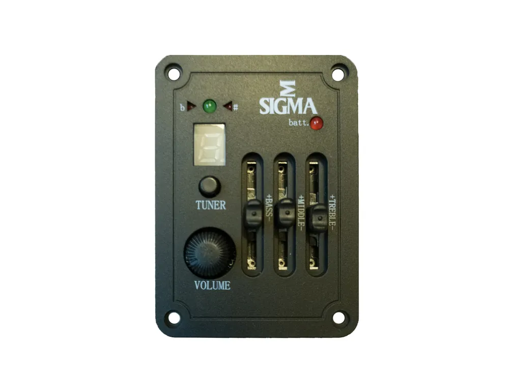 Značkový Sigma Guitars preamp w/tuner SE-PT