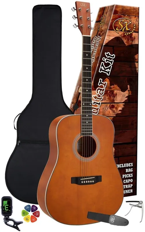 Cenový Hit SX SD104KBR Brown Akustická kytara