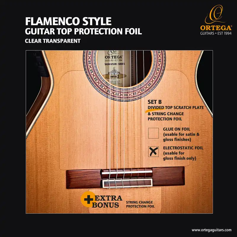 ORTEGA OERP-FLAM2 Flamenco Electrostatic Divided Top Pickguard Odeslání Ihned
