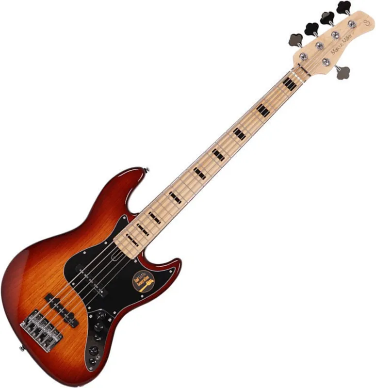Sire Marcus Miller V7 Vintage Swamp Ash-5 2nd Gen Tobacco Sunburst 5-strunná baskytara Víkendová Akce