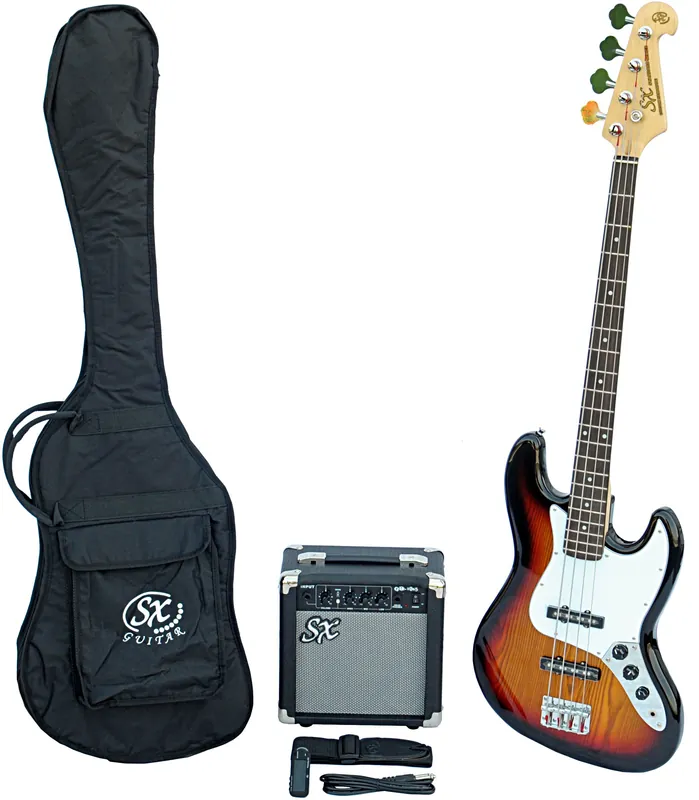 SX SB1 Bass Guitar Kit Sunburst Elektrická baskytara Akce
