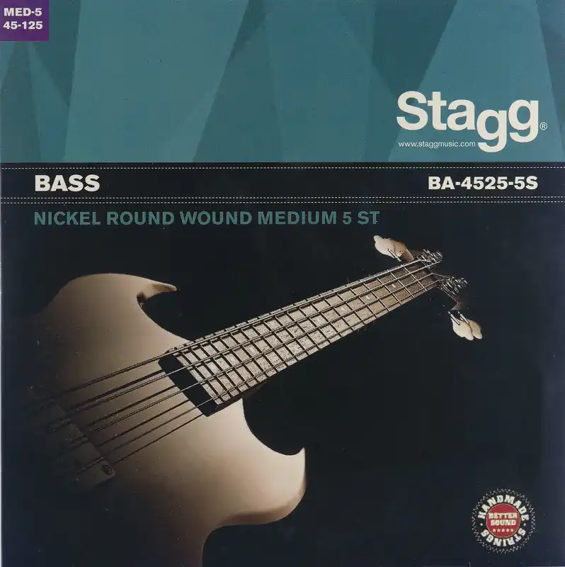 Stagg BA-4525-5S, sada strun pro 5-ti strunnou el. baskytaru, medium Výhodná Nabídka