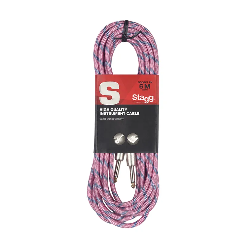 Stagg SGC6VT PK, kabel JACK/JACK, 6 m Nakupujte Hned